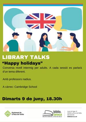 Library Talks: conversa en angl&egrave;s adults: 