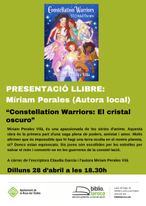 Presentació de llibre d'autora local: Míriam Perales Vilà
