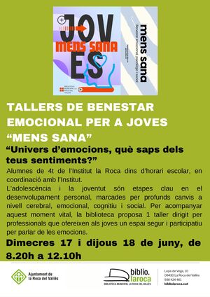 Tallers de benestar emocional per a joves: 