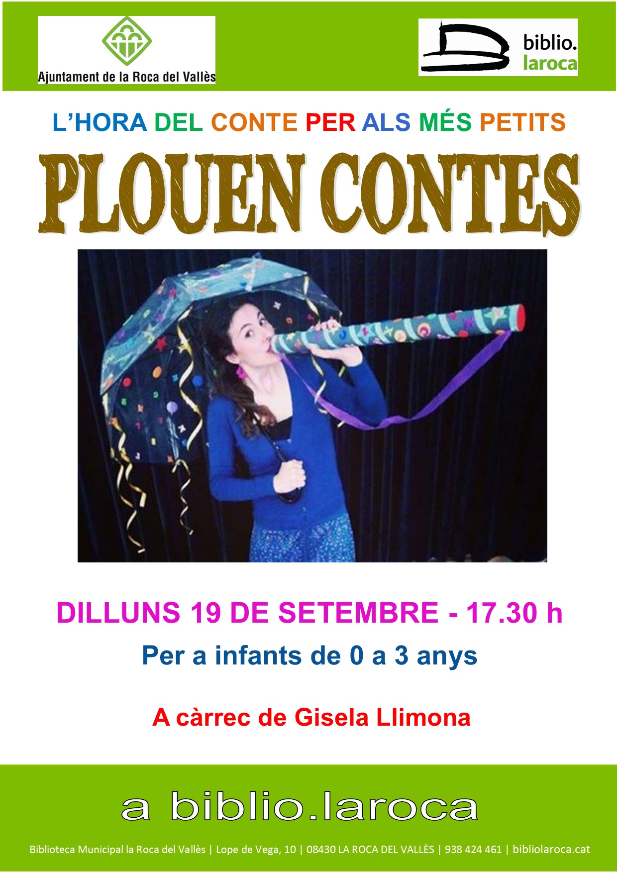 HORA DEL CONTE PER MÉS PETITS: "PLOUEN CONTES"