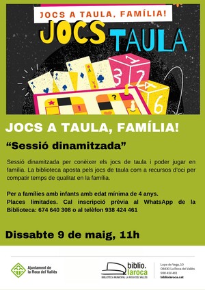 Jocs a taula, fam&iacute;lia!