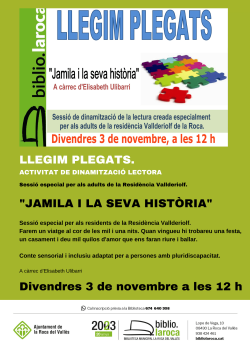 Llegim plegats: Activitat de dinamització lectora