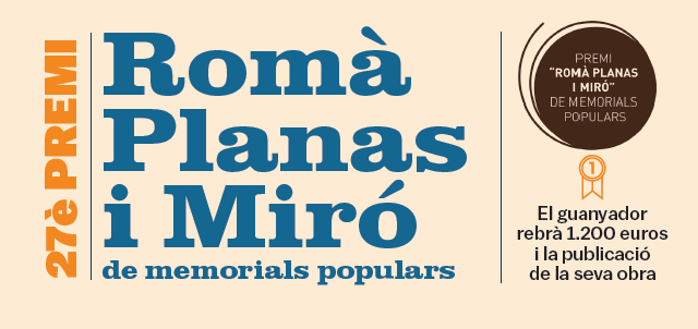 27ª edició Premi Romà Planas i Miró