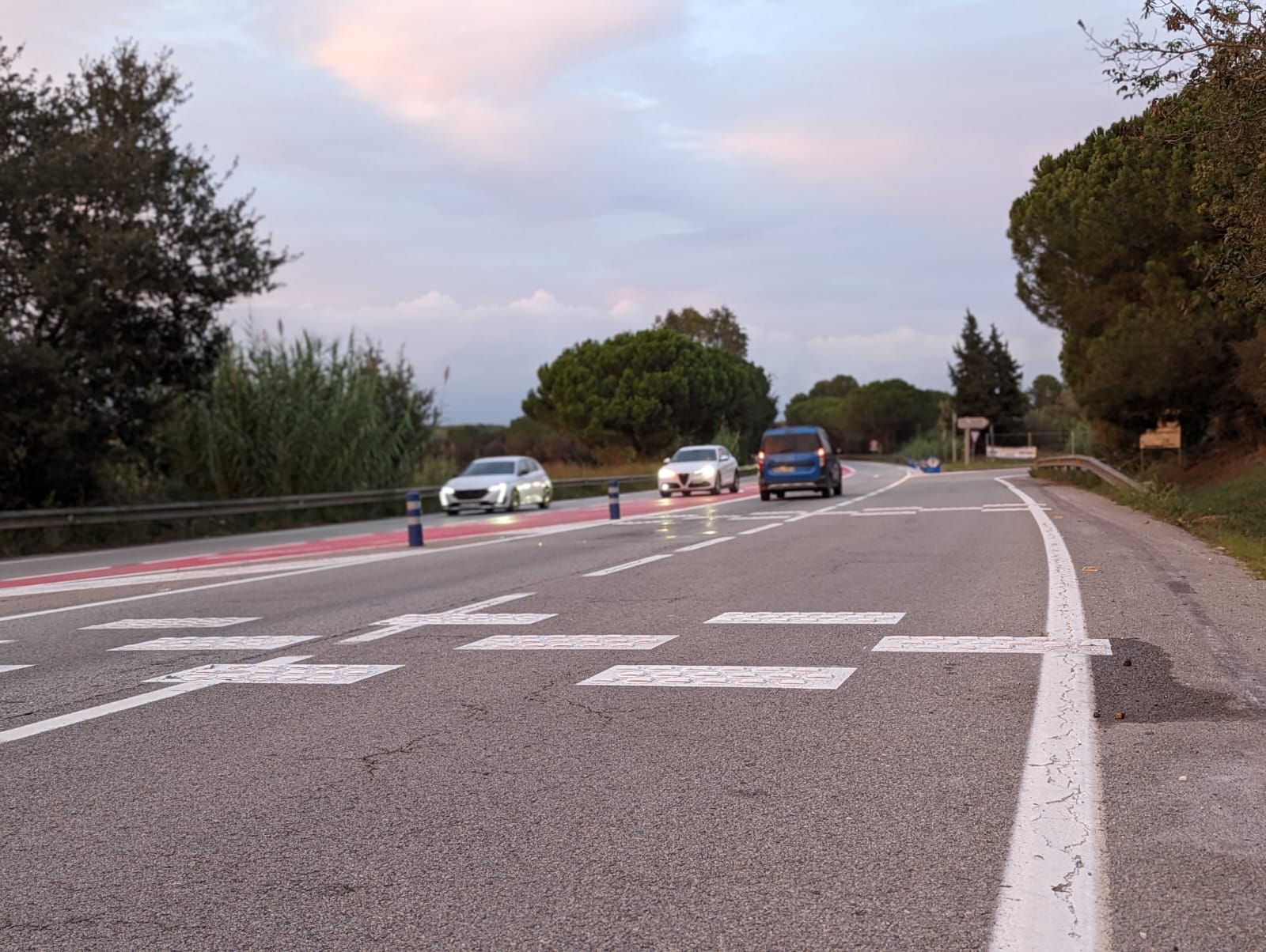 Tot a punt per a la retirada de les bandes rugoses de control de velocitat situades a l'entrada de Santa Agnès