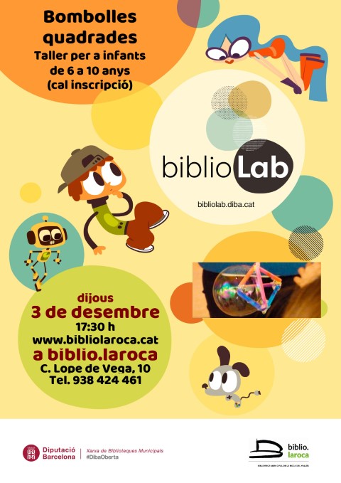 ACTIVITAT CANCEL·LADA: Bibliolab presencial: Fem bombolles quadrades