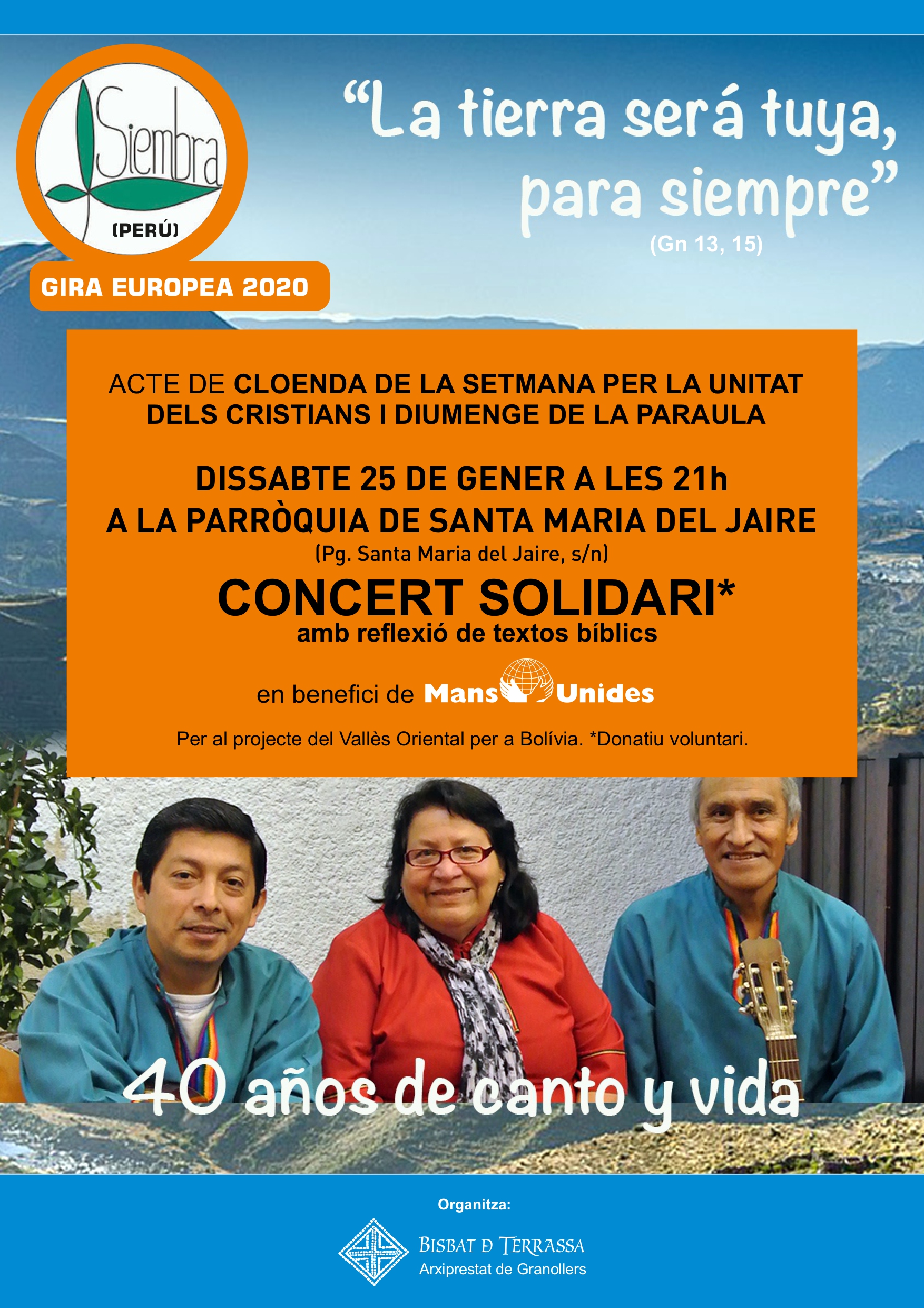 Concert solidari en benefici de Mans Unides