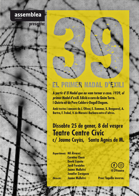 Representació teatral: 1939, EL PRIMER NADAL D'EXILI