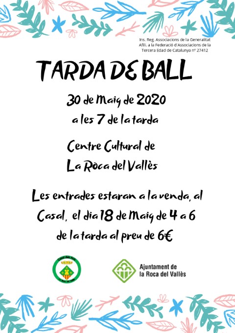 ACTIVITAT CANCEL·LADA: Tarda de ball