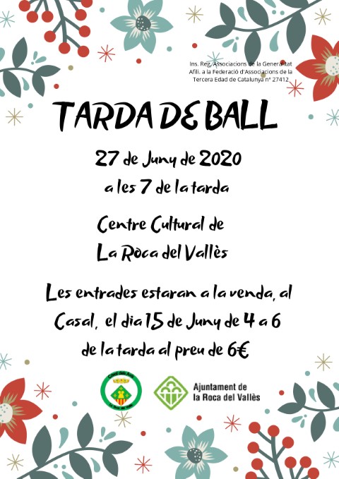 ACTIVITAT CANCEL·LADA  Tarda de ball 