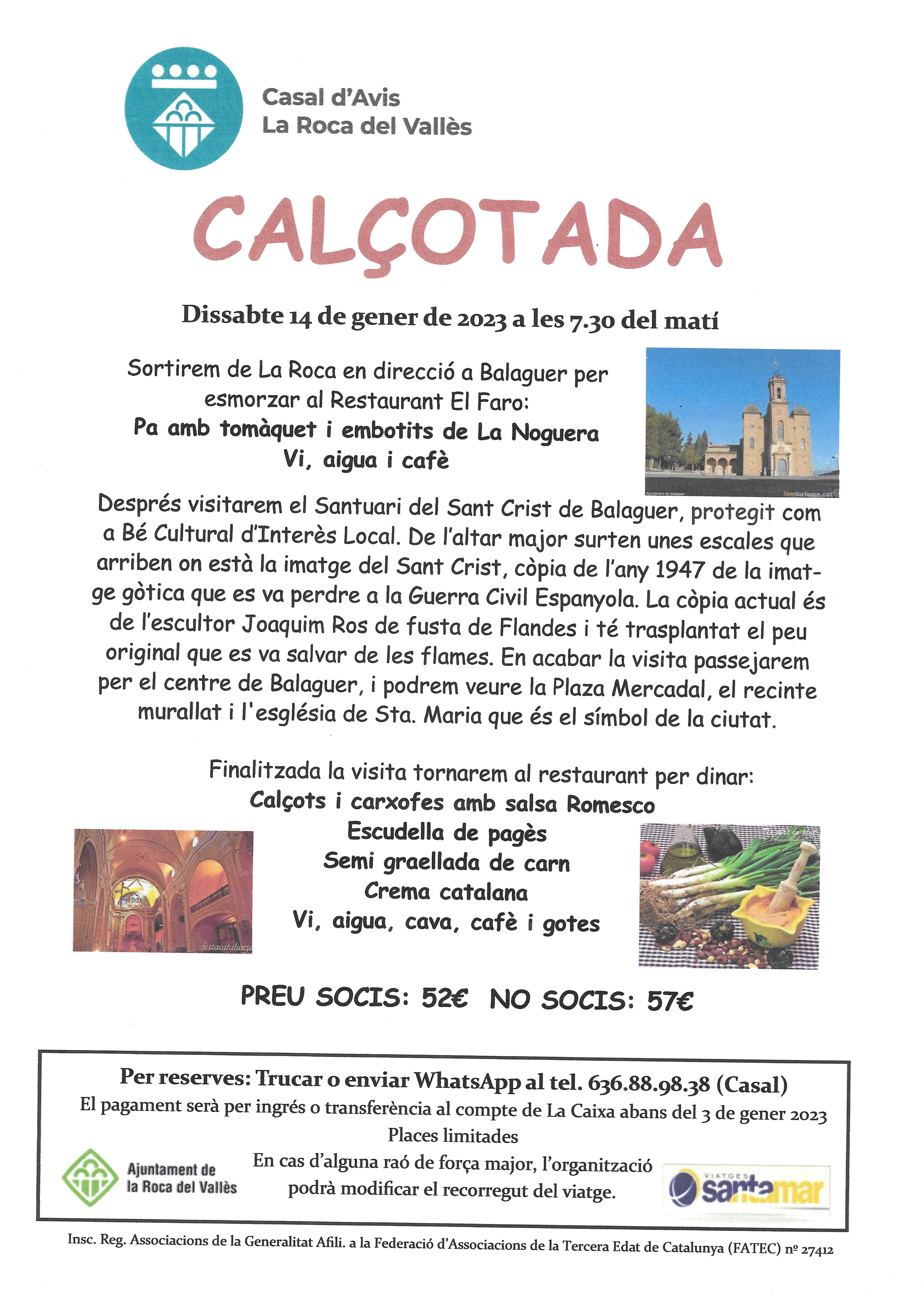 Calçotada i visita cultural a Balaguer