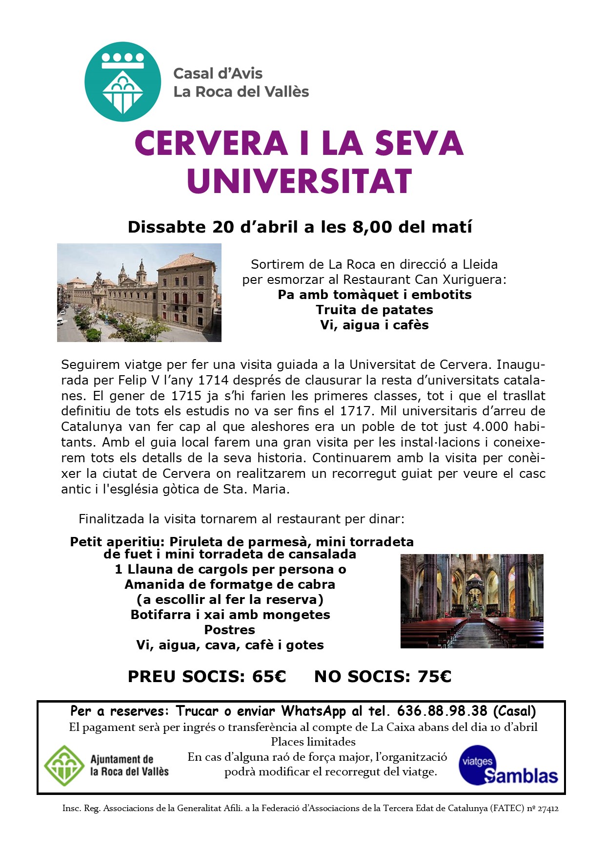 Visita a la universitat de Cervera