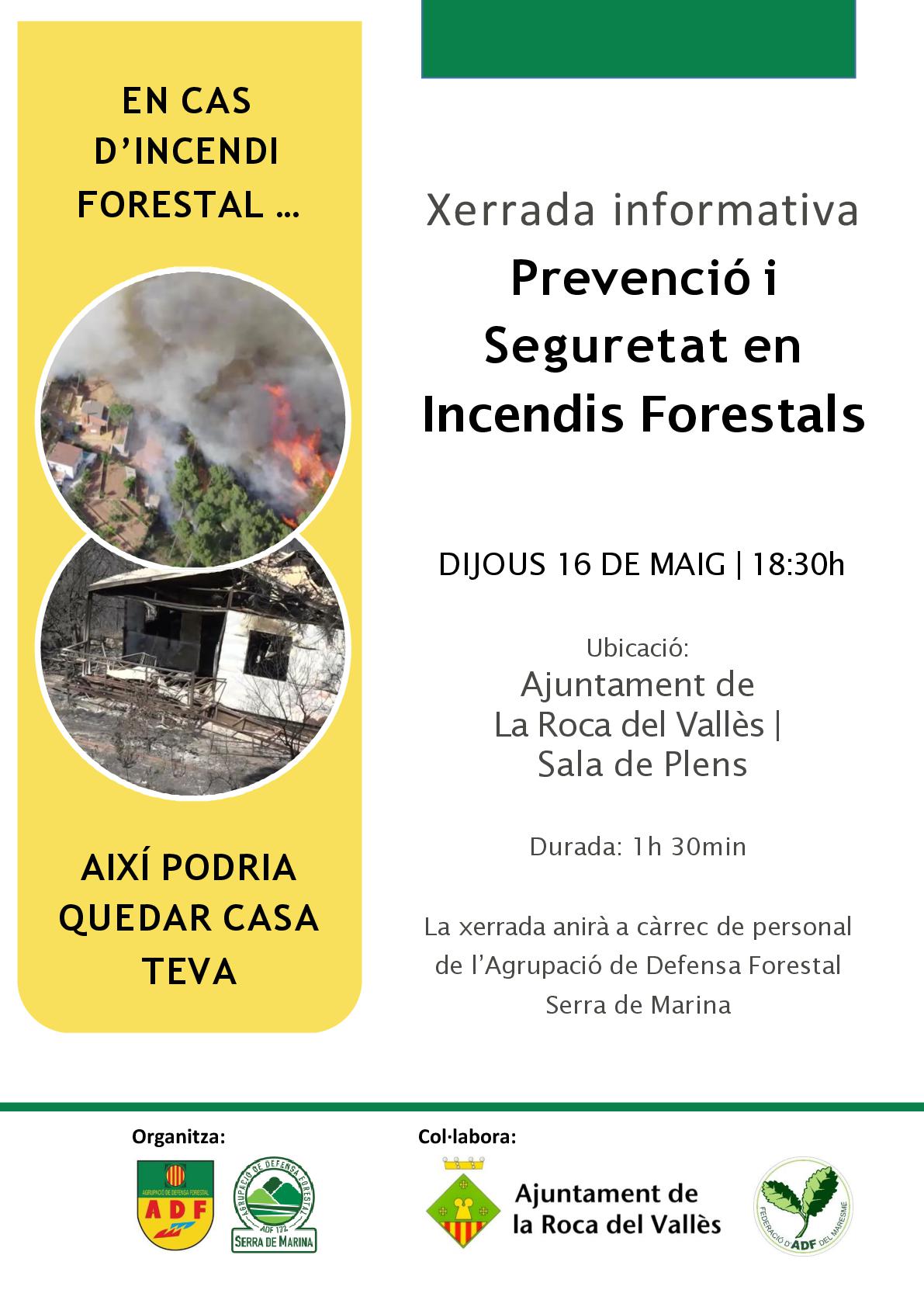 Xerrada informativa sobre prevenció d'incendis