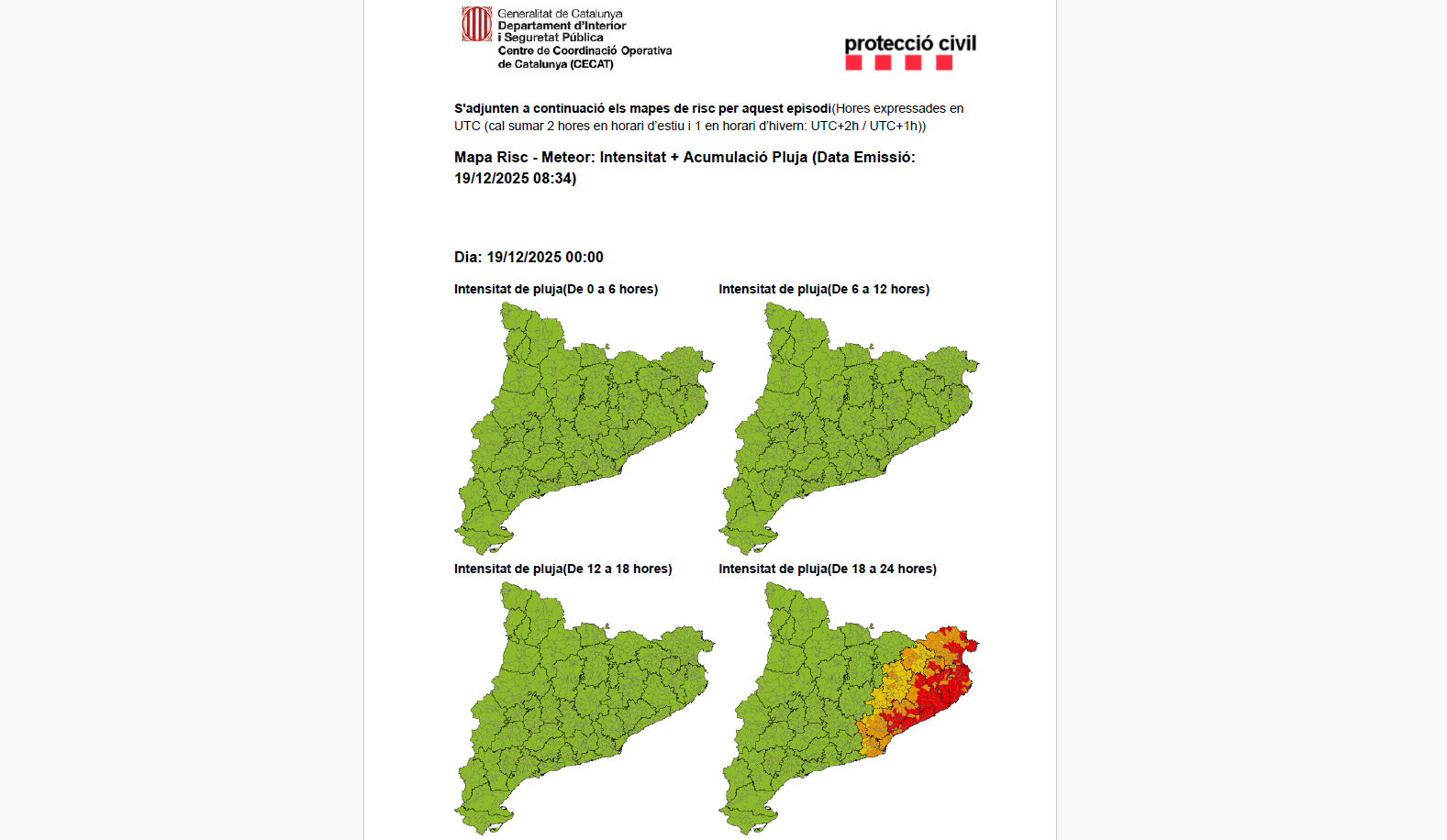 Comunicat activació INUNCAT