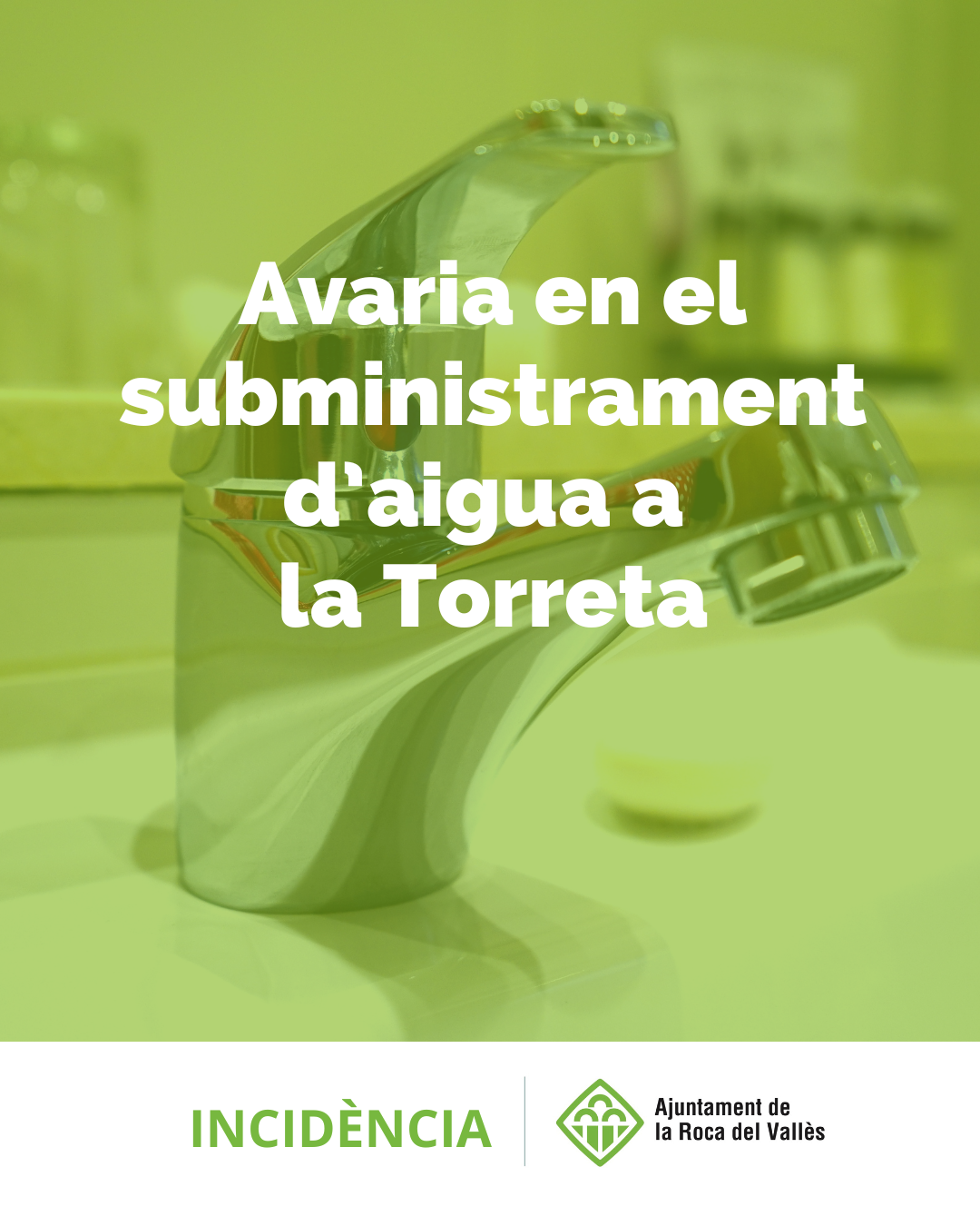 Tall d�??aigua en diversos carrers de La Torreta per una incidència durant unes obres