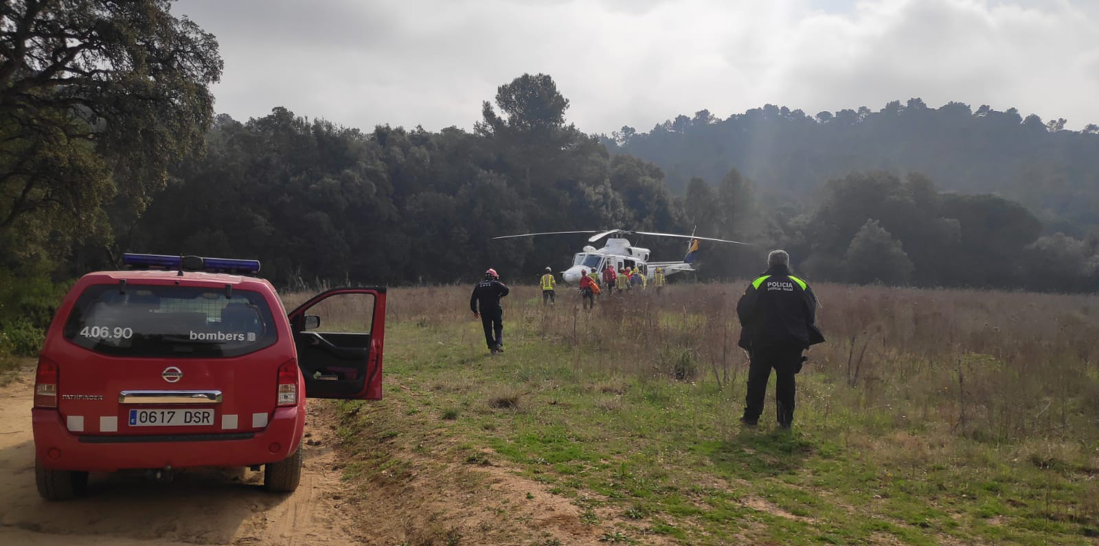 Rescat del ciclista accidentat