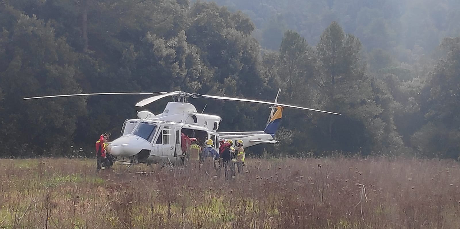 Rescat del ciclista accidentat