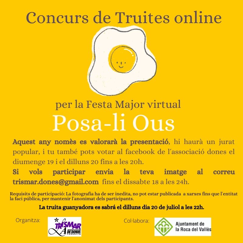 ACTIVITAT ONLINE: Concurs de truites, POSA-LI OUS