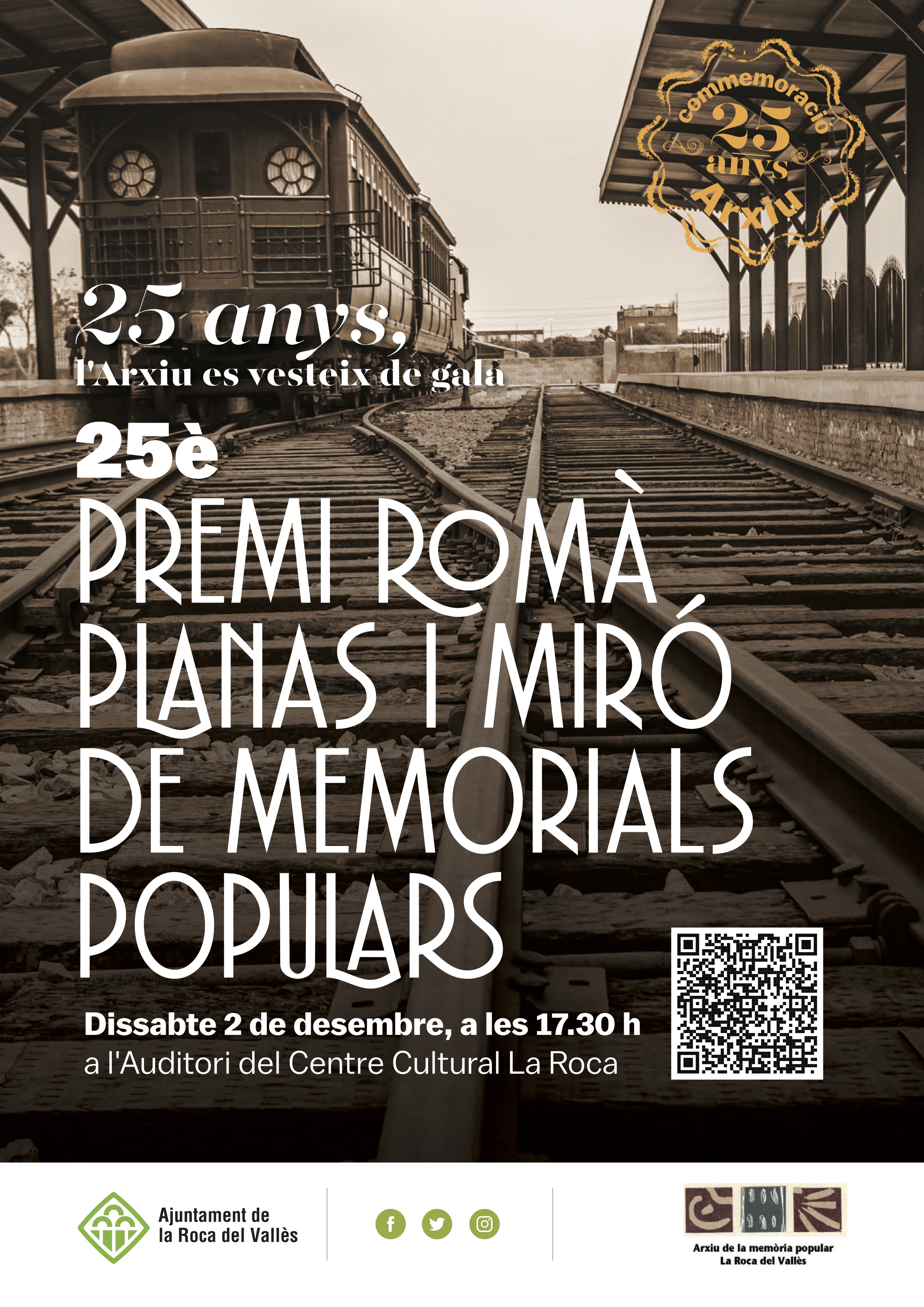 L'Arxiu de la Memòria popular de la Roca del Vallès es vesteix de gala en el 25è aniversari de la seva fundació