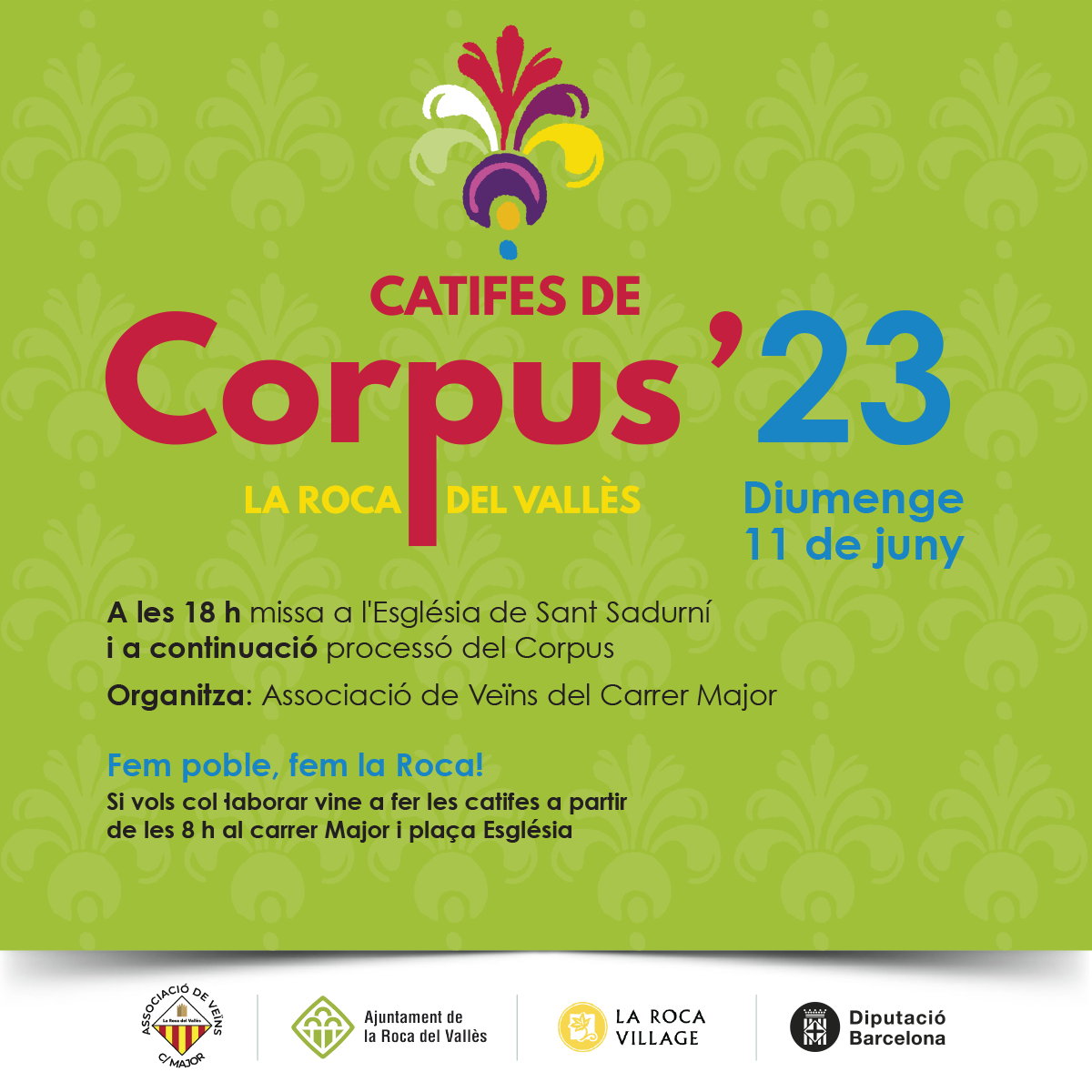 El carrer Major es tenyirà de flors i colors per la festa del Corpus