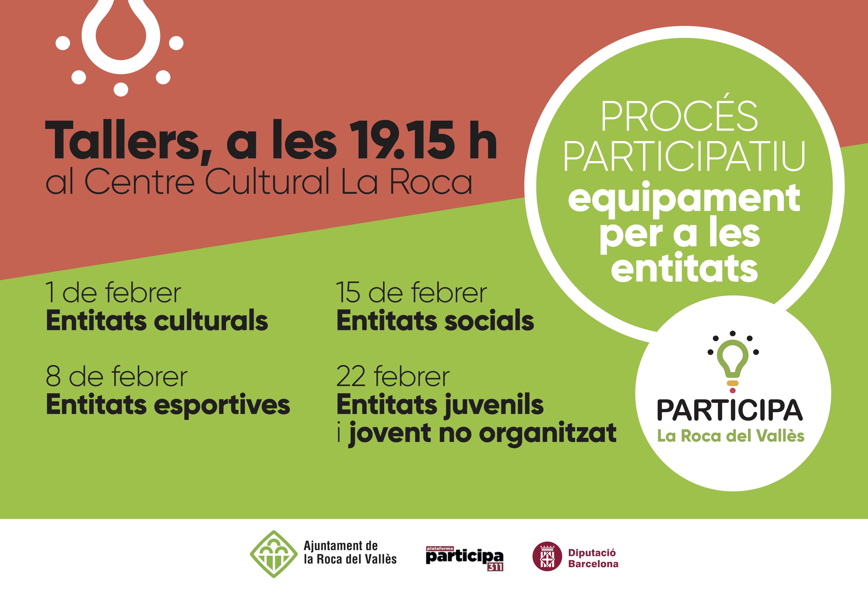 L'Ajuntament convoca els tallers participatius per decidir com serà el futur equipament per a les entitats i el jovent de la Roca del Vallès