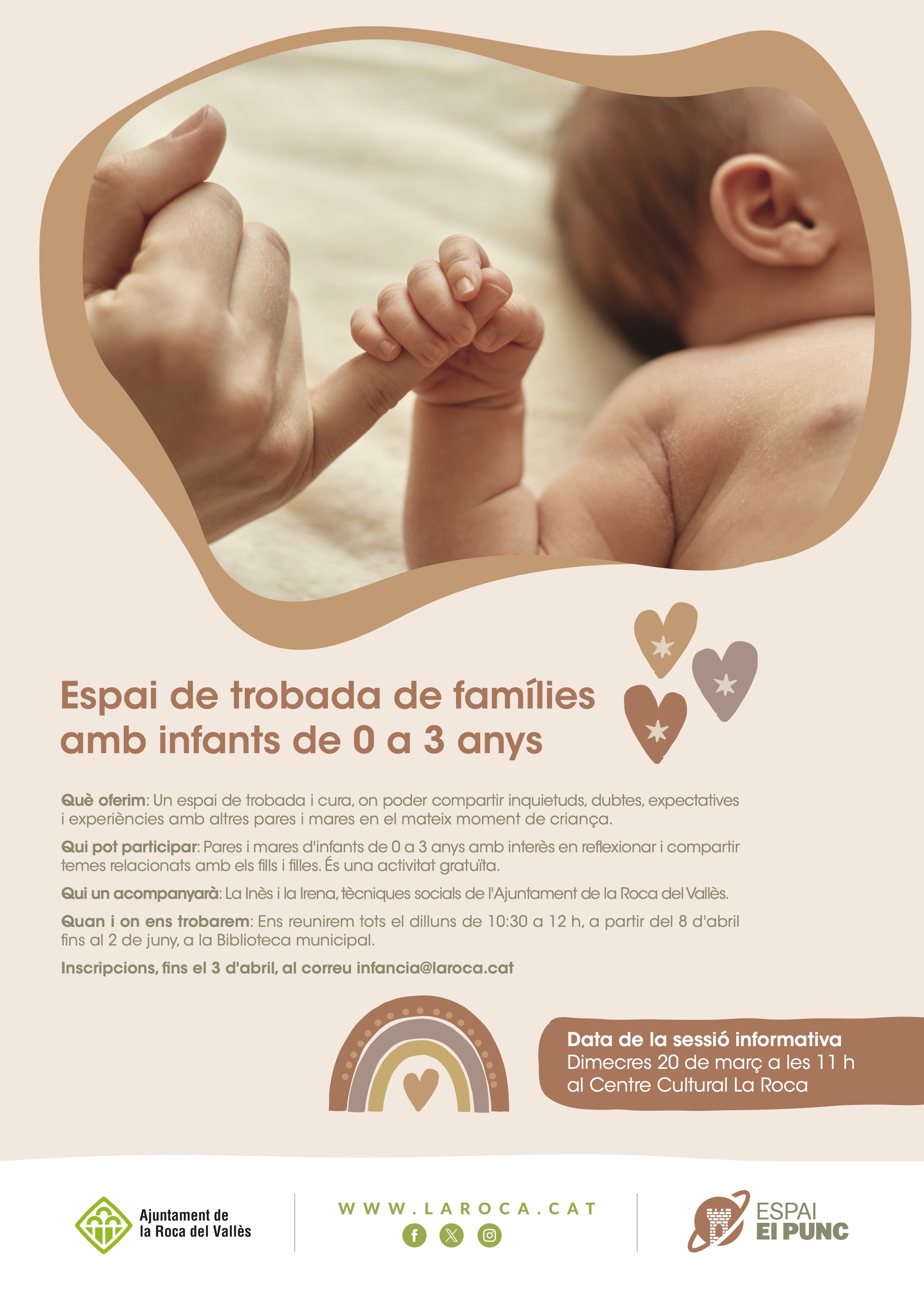 L'Ajuntament ofereix un nou espai de trobada i cura per a famílies amb infants de 0 a 3 anys