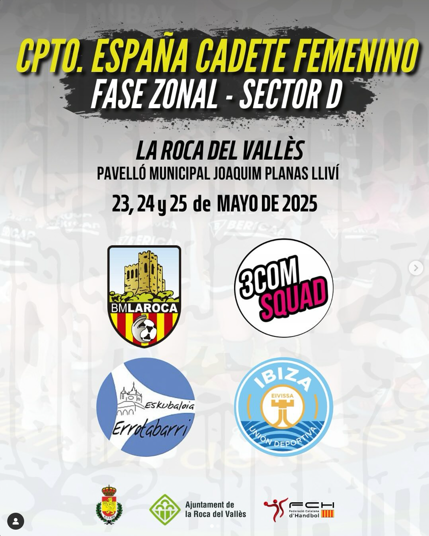 La Roca del Vallès acull el sector D del Campionat d'Espanya cadet femení d'handbol