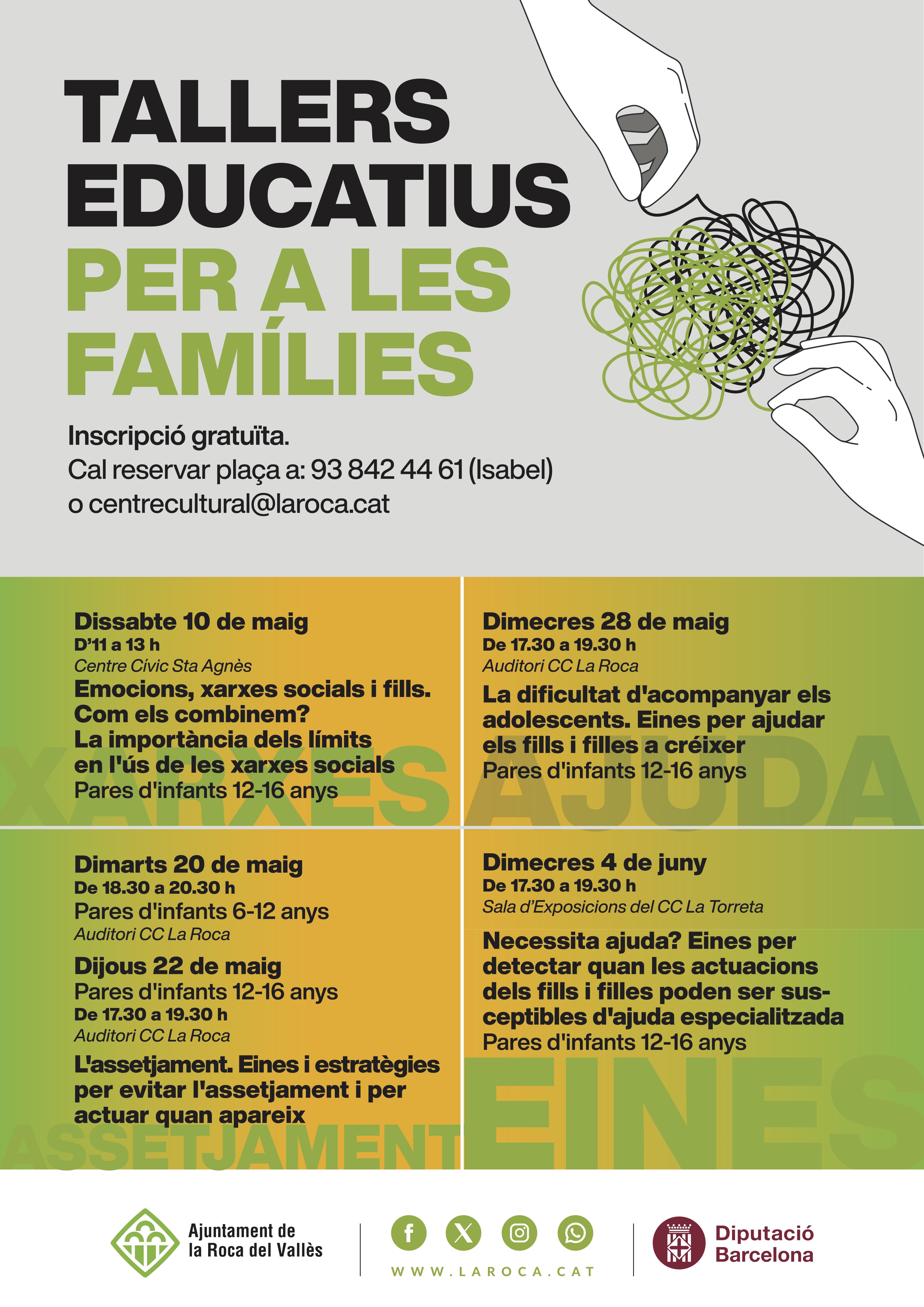 Tallers educatius per ajudar les famílies a acompanyar els adolescents