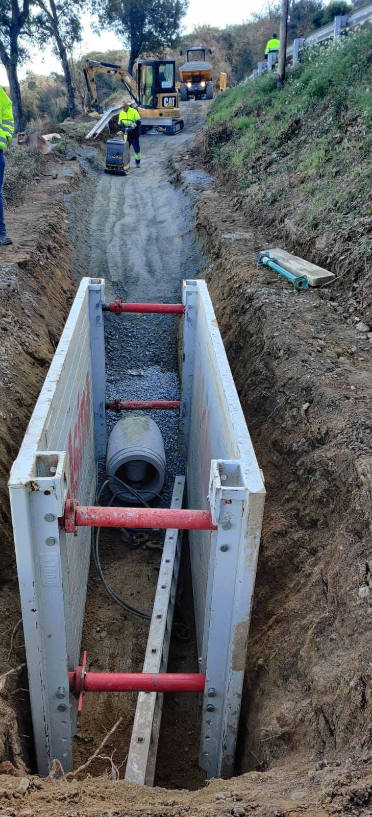 Primera visita d'obres al col·lector de La Pineda