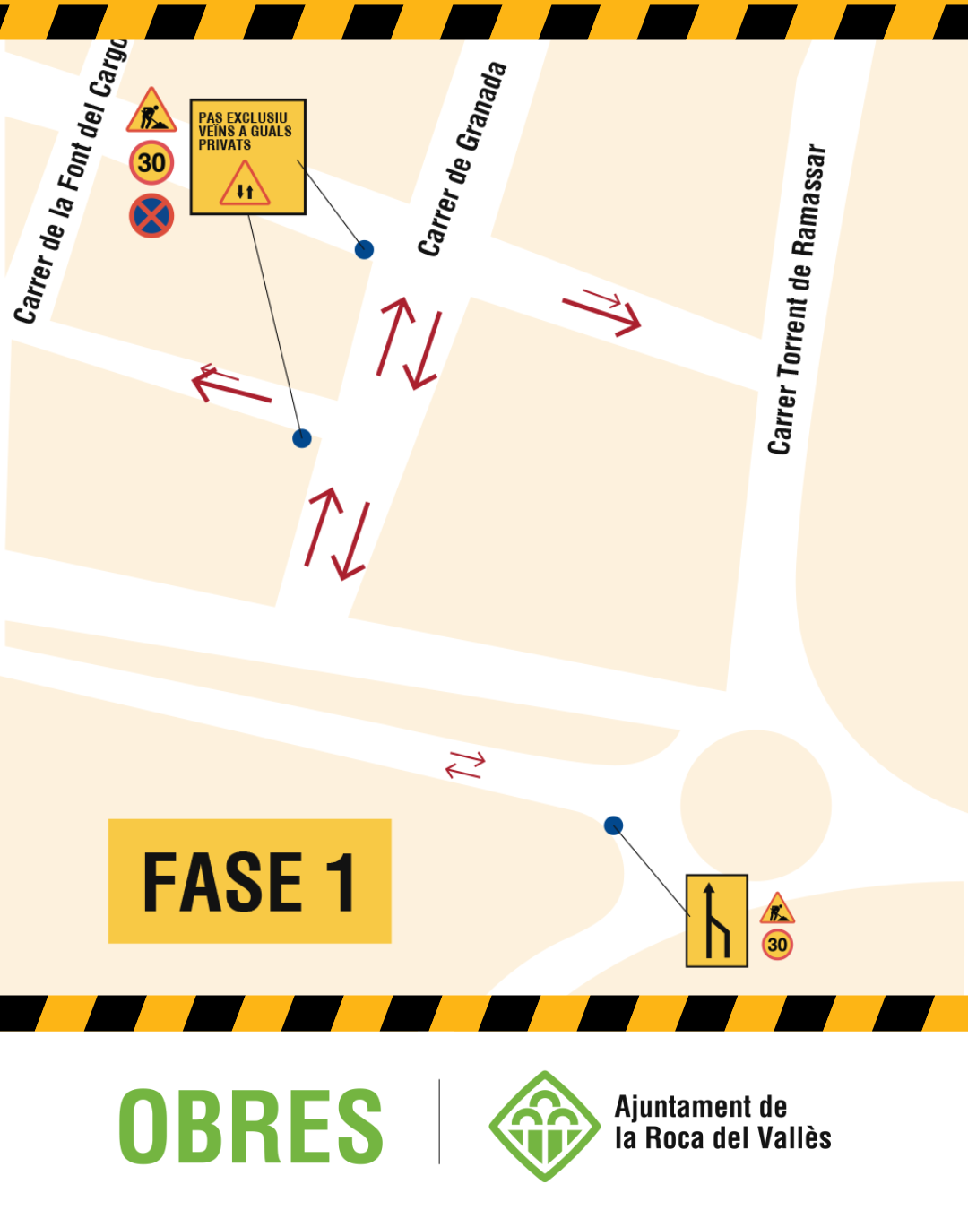 Avancen les obres al carrer Costa Brava per millorar la mobilitat i la seguretat