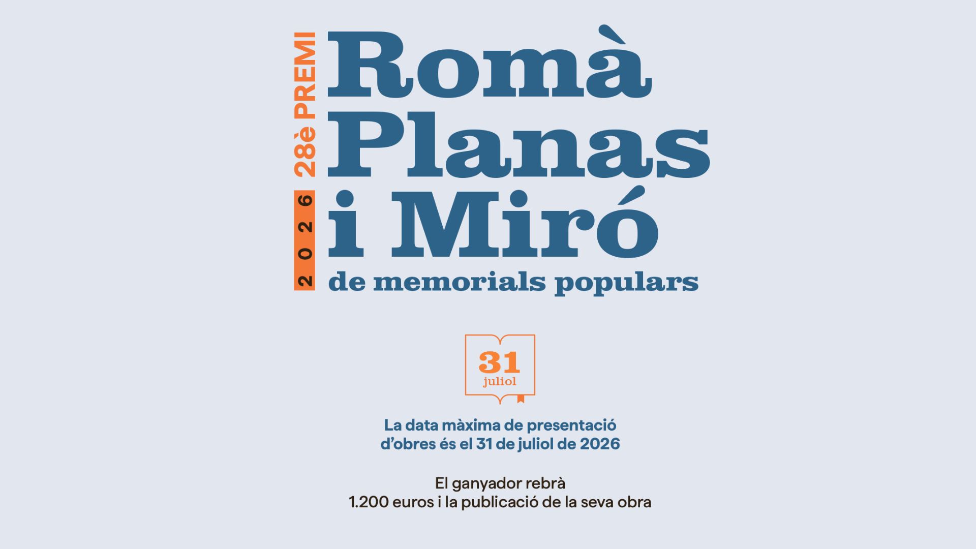 28a edició del Premi Romà Planas i Miró