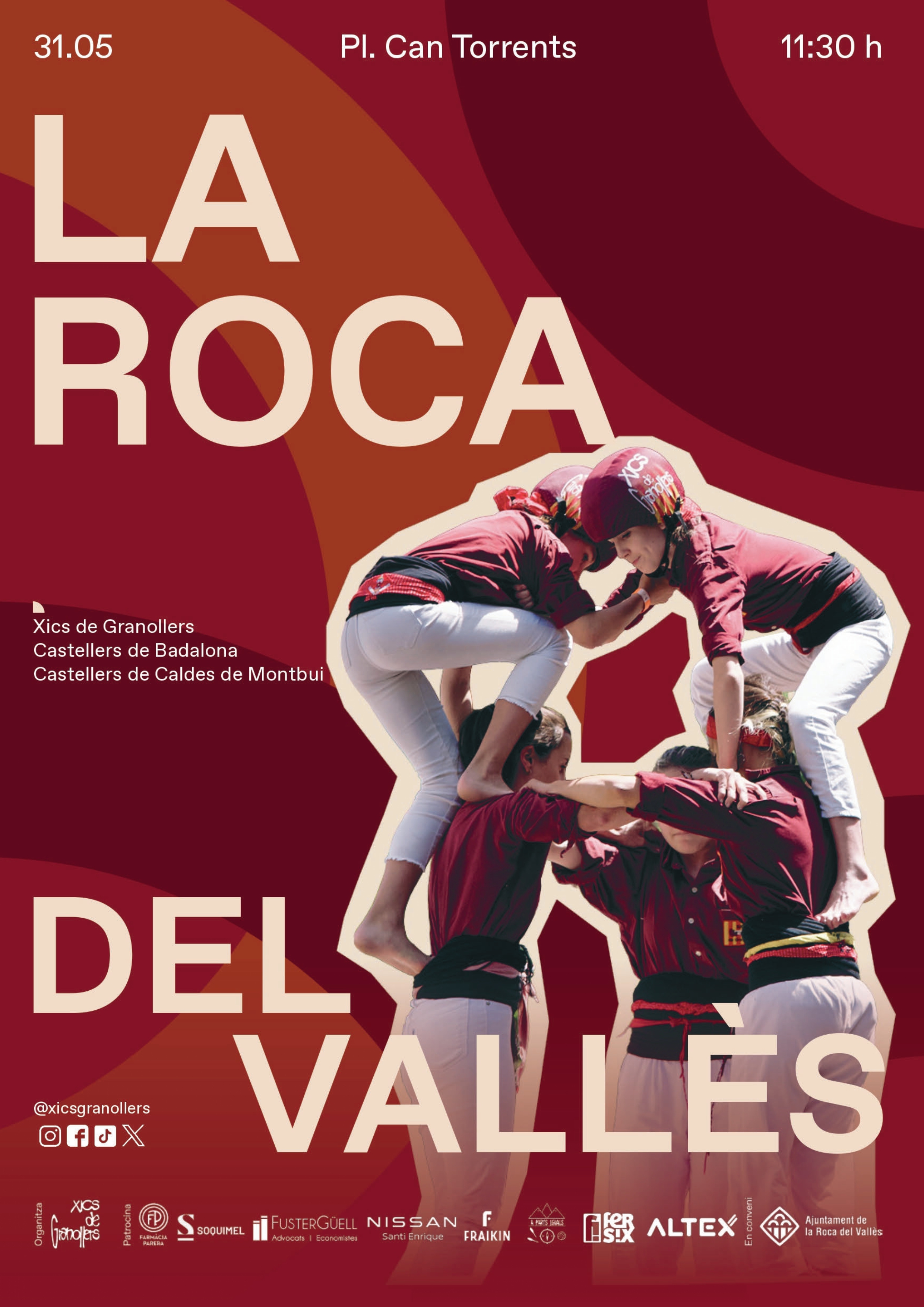 La plaça de Can Torrents es prepara per rebre una nova Diada Castellera a la Roca