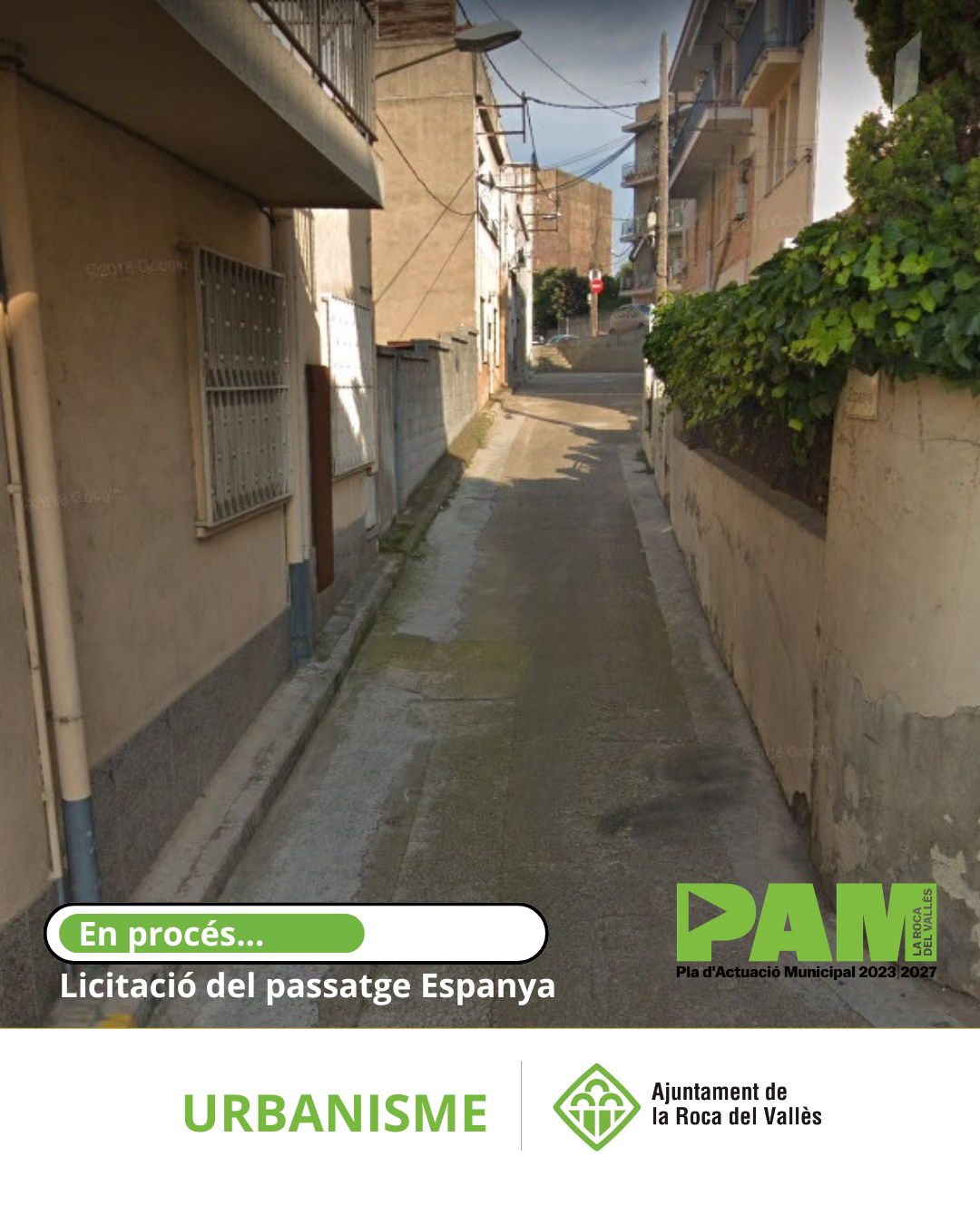 La Roca del Vallès impulsa la fase definitiva del projecte del Passatge Espanya amb l'aprovació de la licitació de les obres