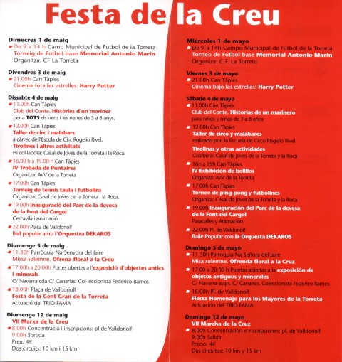 Festa de la Creu 3,4 i 5 maig 2002