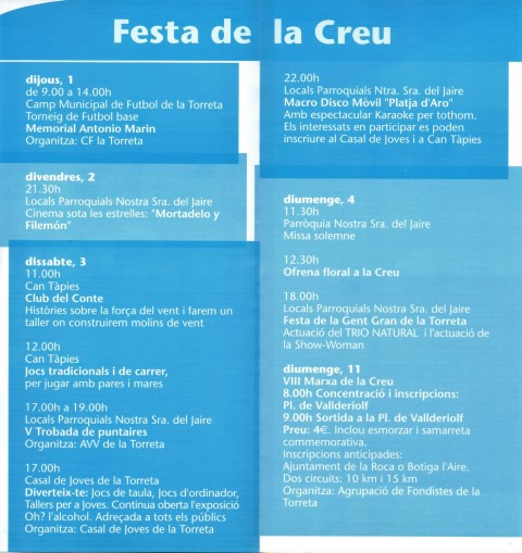 Festa de la Creu 1,2,3,4  i 11 maig 2003